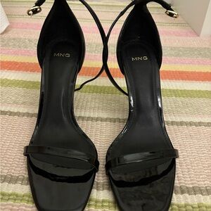 Mango Women's Black Strappy Heels